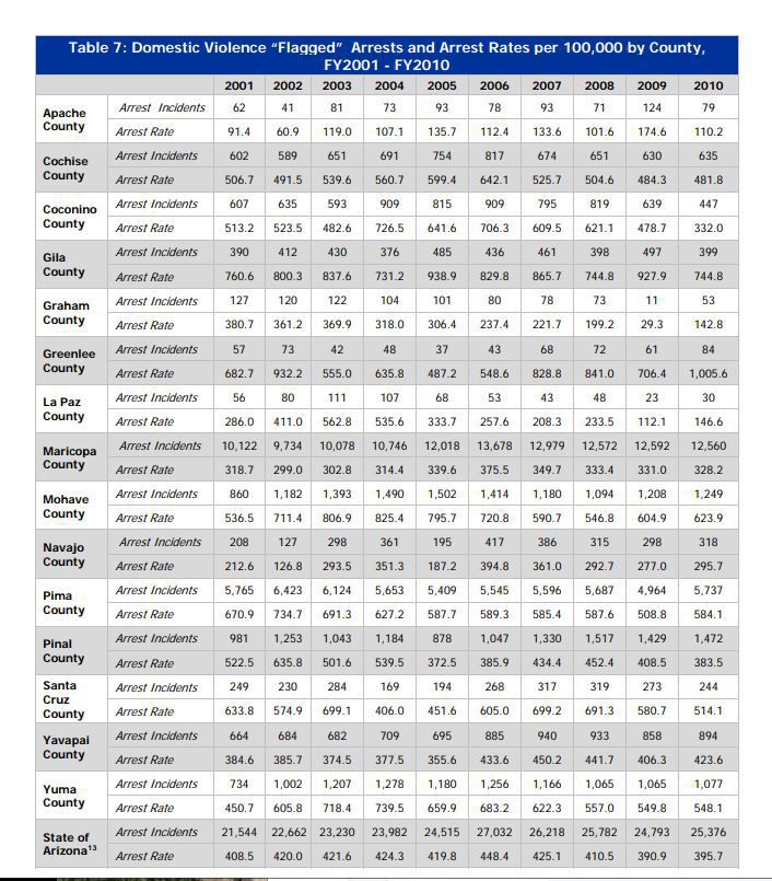 Domestic Violence Arrests